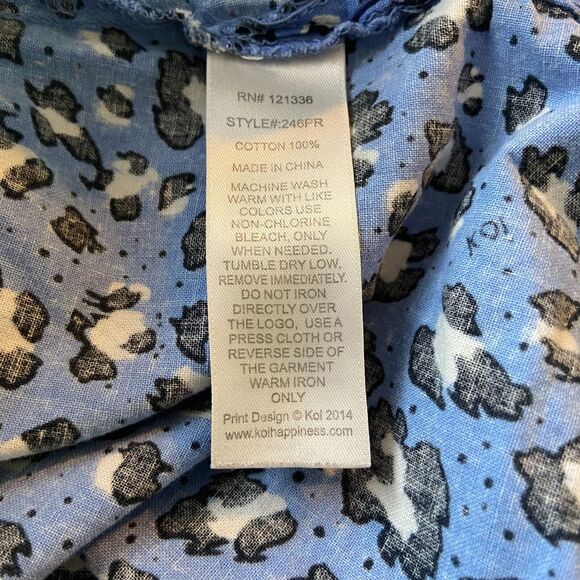 Koi by Kathy Peterson Scrubs Top XS Leopard Print Pockets Medical Nurse Career - Picture 4 of 7